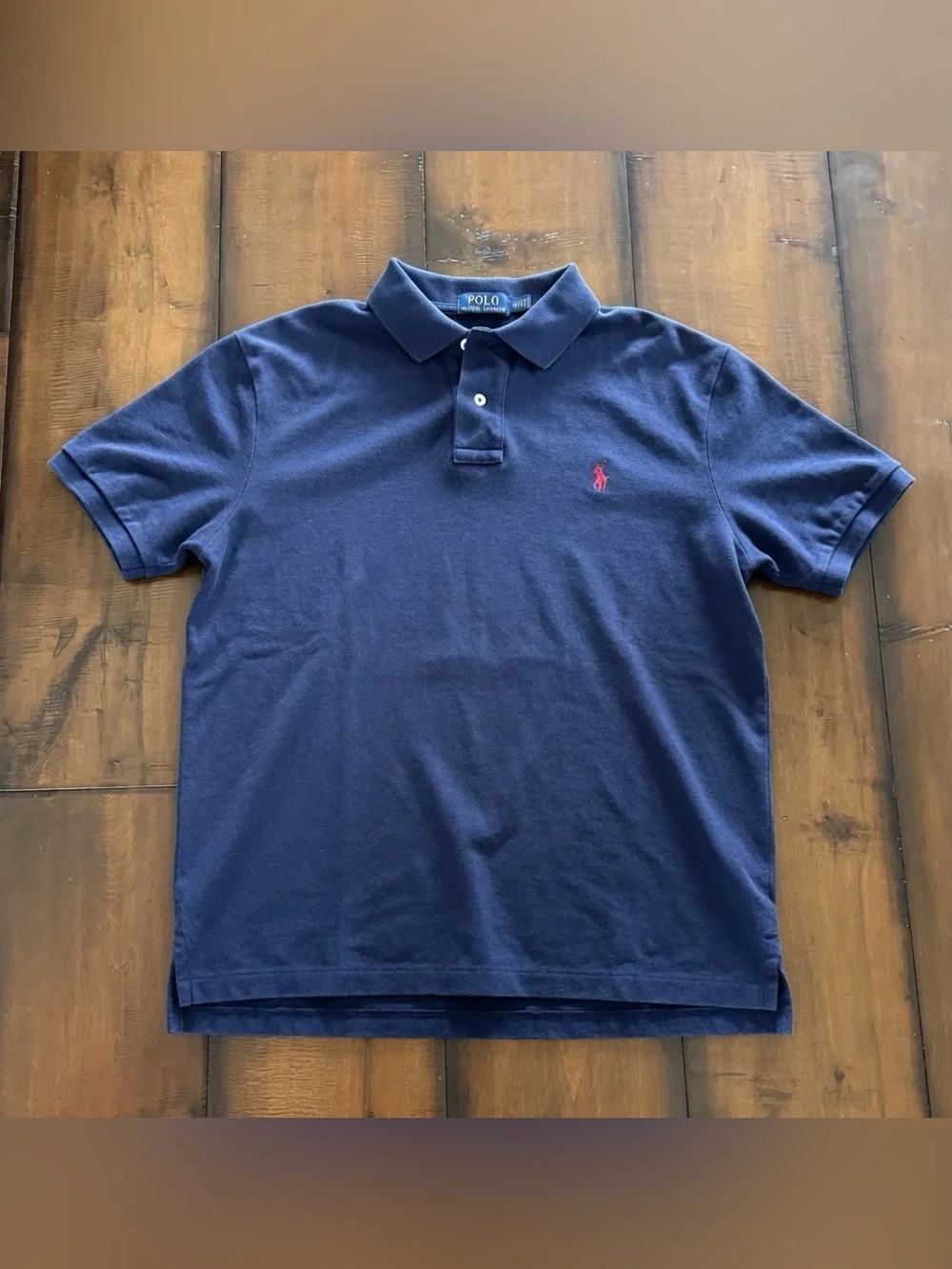 Ralph Lauren Navy Polo Shirt with Red Logo
